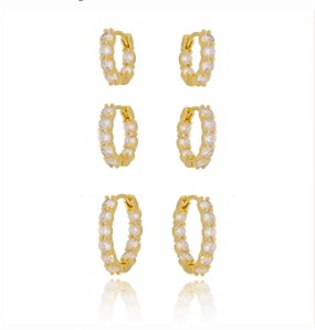 Trio de argola cravejada