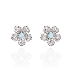 Brinco de flor cravejado colombiana