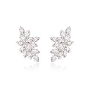 Brinco earcuff navetes cristal