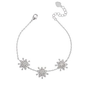Pulseira  flor cinco pétalas formato navete