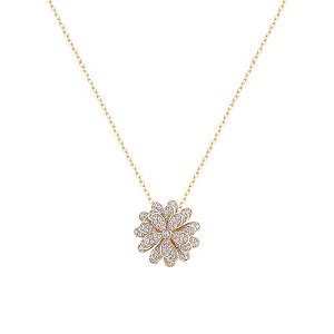 Colar de flor petalas em três camadas
