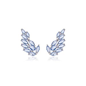 Brinco ear cuff de navetes tanzanitas
