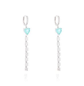 Brinco argola colombiana com corrente de riviera