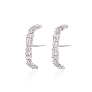 Brinco ear hook na prata 925