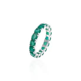 Anel esmeralda na prata 925