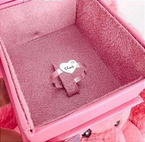 Anel personalizado de coração com nome prata 925