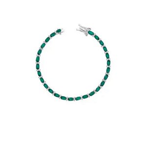 Pulseira riviera oval esmeralda