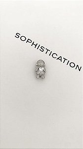 Pingente para pulseira de fita menina cristal