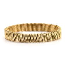 Pulseira elastica inox dourada