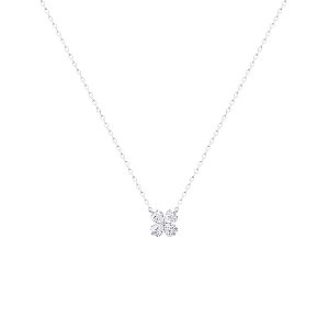 Colar de trevo cristal na prata 925