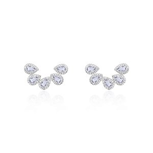 Brinco ear cuff cinco gotas tanzanita