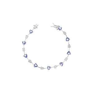Pulseira fio faca triângulo tanzanita