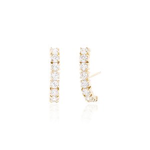 Brinco ear hook dourado