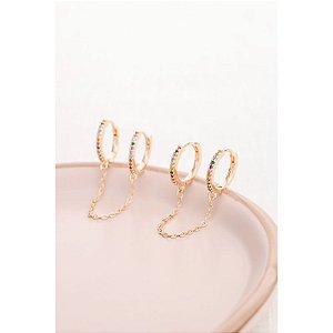 Argolas para dois furos colorida