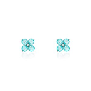 Brinco trevo colombiana na prata 925