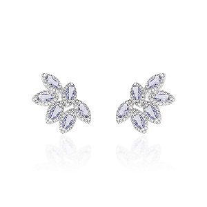 Brinco earcuff navete tanzanita