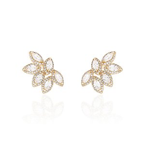 Brinco earcuff navete cristal