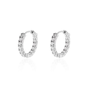 Argola cristal pontos de luz