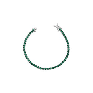 Pulseira riviera 4 garras esmeralda