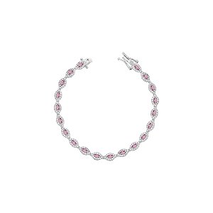 Pulseira riviera navete pink