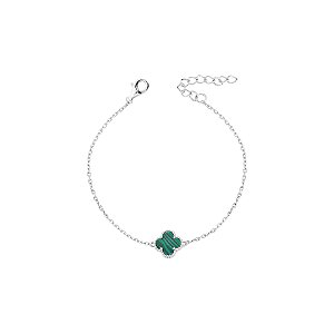 Pulseira trevo malaquita