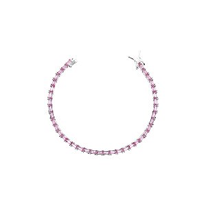 Pulseira riviera retangular pink