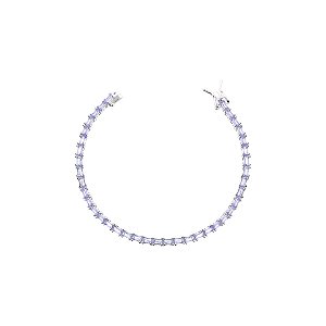 Pulseira riviera retangular tanzanita