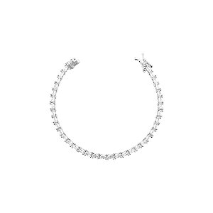 Pulseira riviera retangular cristal