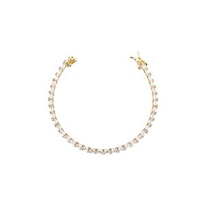 Pulseira riviera retangular cristal