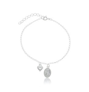 Pulseira Nossa Senhora Aparecida em prata 925