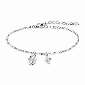 Pulseira Nossa Senhora Das Graças em prata 925