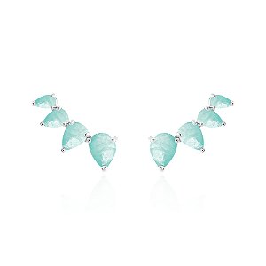 Brinco earcuff quatro gotas decrescente colombiana