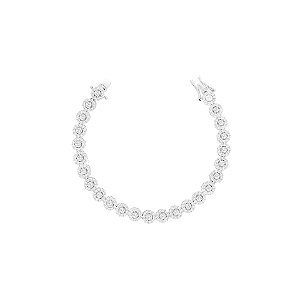 Pulseira riviera redonda cristal