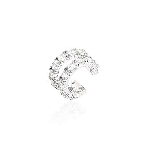 Piercing fake duas fileiras cravejadas cristal