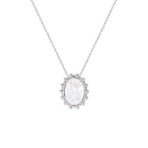 Colar Espírito Santo madrepérola ródio branco