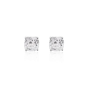 Brinco quadrado cristal 9mm