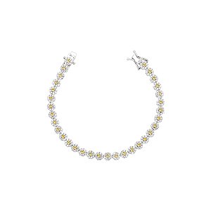 Pulseira riviera redonda citrino