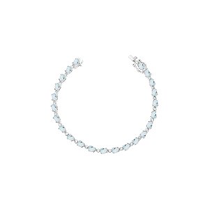 Pulseira riviera gota com ponto de luz acqua