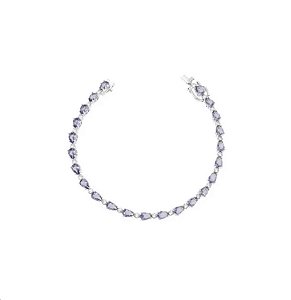 Pulseira riviera gota com ponto de luz tanzanita