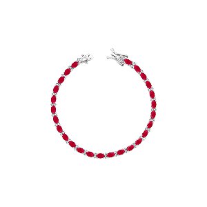 Pulseira riviera oval rubi