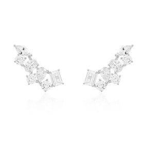 Brinco earcuff  formatos de gota, navete,oval e retangular