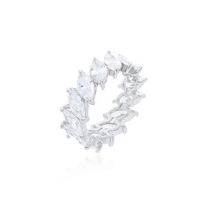 Anel navete torta de prata 925