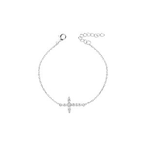 Pulseira cruz cravejada