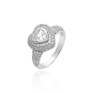 Anel de coração cristal (escolha o tamanho)