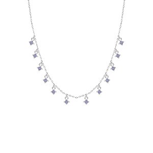 Colar com doze pedras tanzanita