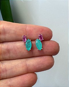 Brinco duas navetes colombiana e pink