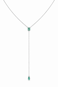 Colar gravata colombiana na prata 925