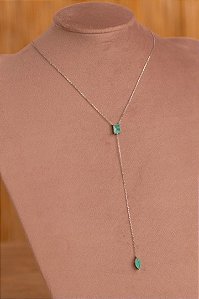 Colar gravata colombiana na prata 925