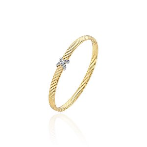 Pulseira malha x cravejados