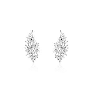 Brinco earcuff navete cristal